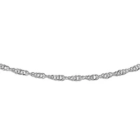Made in Italy Sterling Silver Solid Singapore Chain Necklace