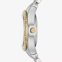 Relic By Fossil Womens Crystal Accent Two Tone Bracelet Watch Zr12656