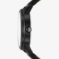 Relic By Fossil Mens Multi-Function Black Leather Strap Watch Zr15999