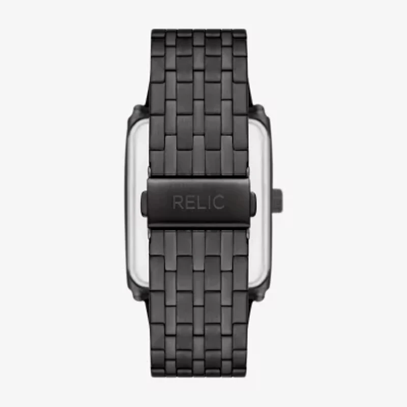 Relic By Fossil Mens Black Stainless Steel Bracelet Watch Zr77331