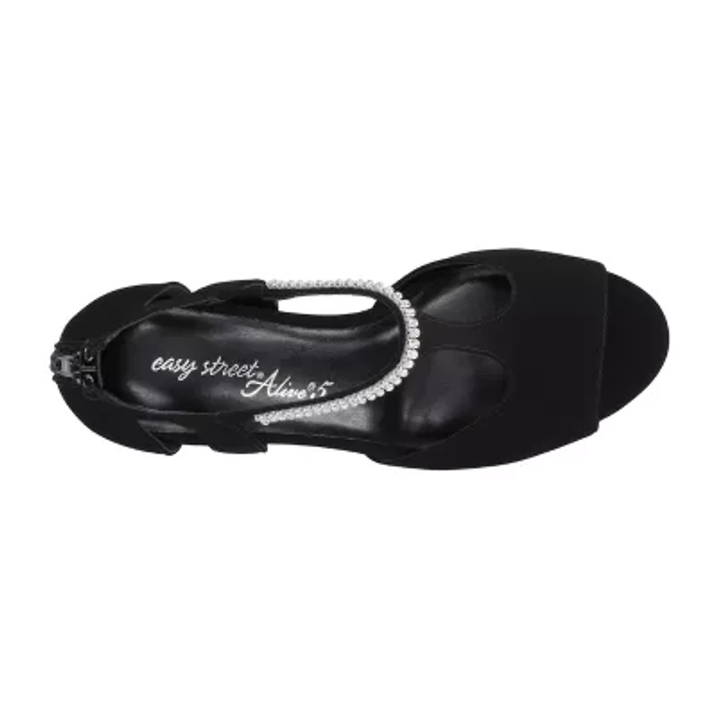 Easy Street Womens Flash Heeled Sandals