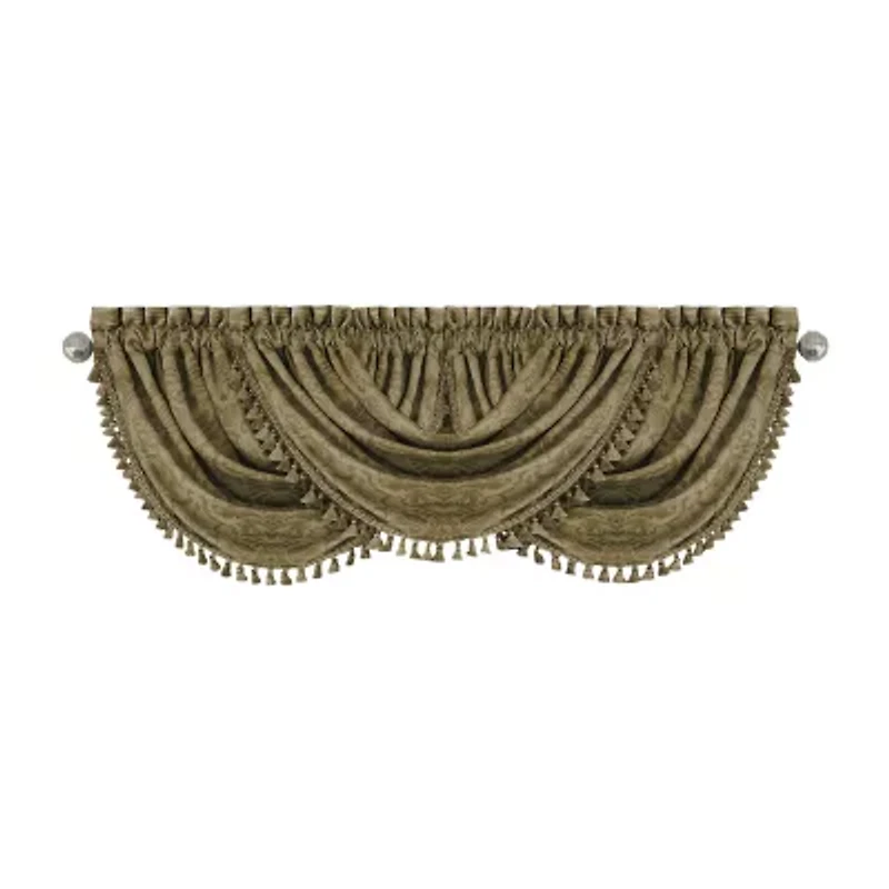 Elrene Home Fashions Antonia Rod Pocket Waterfall Valance