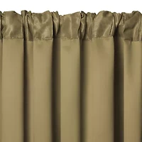 Elrene Home Fashions Antonia Floral Damask Back Tab Embellished Blackout Single Curtain Panel