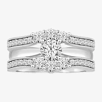 Womens 3/4 CT. T.W. Natural White Diamond 14K Gold Ring Guard