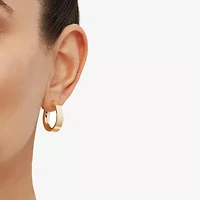 Made in Italy Womens 14K Gold 15mm Hoop Earrings