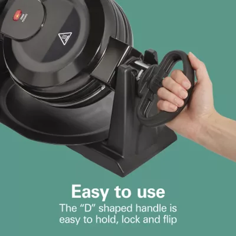 Hamilton Beach Double Belgian Waffle Maker With Removable Plates