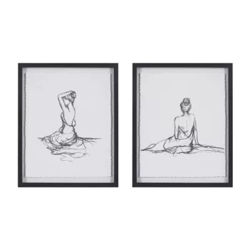 Madison Park Feminine Figures 2-pc. Framed Wall Art Set