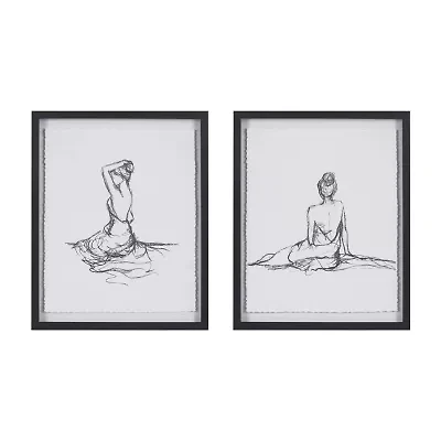 Madison Park Feminine Figures 2-pc. Framed Wall Art Set