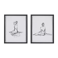 Madison Park Feminine Figures 2-pc. Framed Wall Art Set