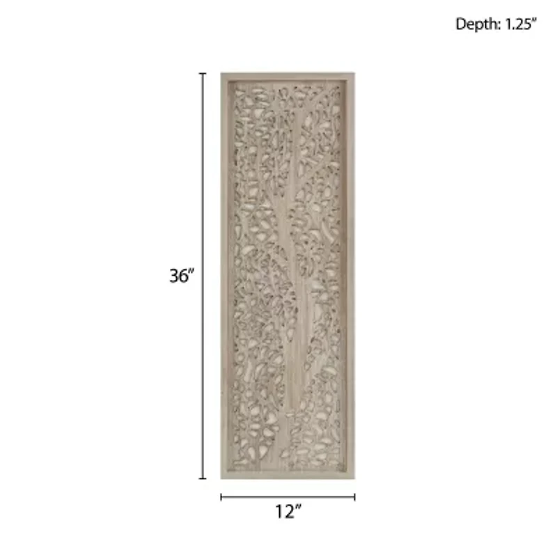 Madison Park Laurel Branches Laser Cut Tree Wood Wall Art