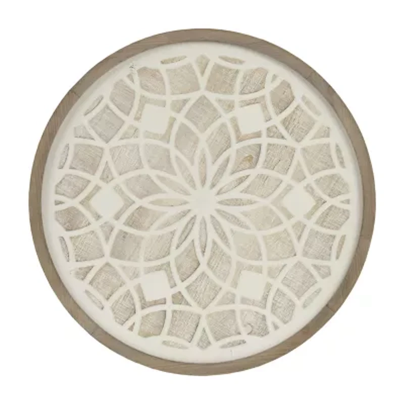 Madison Park Leah Medallion Wood Wood Wall Art