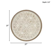 Madison Park Leah Medallion Wood Wood Wall Art