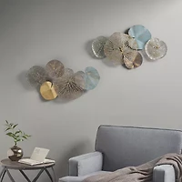 Madison Park Lenzie Lily Pad Leaves Metal 2-pc. Wall Art Set