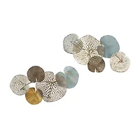 Madison Park Lenzie Lily Pad Leaves Metal 2-pc. Wall Art Set