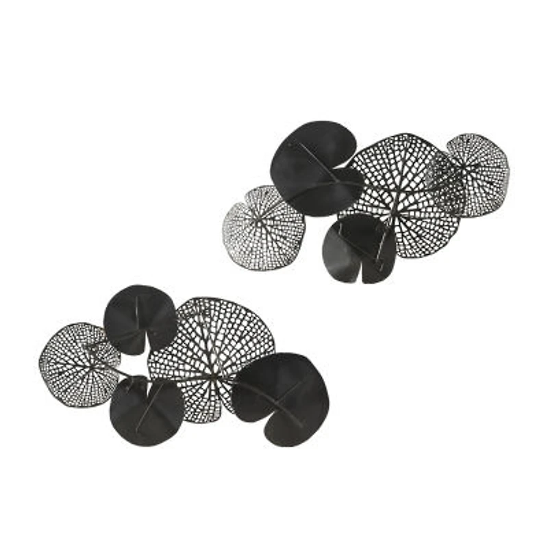 Madison Park Lenzie Lily Pad Leaves Metal 2-pc. Wall Art Set