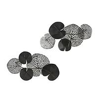 Madison Park Lenzie Lily Pad Leaves Metal 2-pc. Wall Art Set
