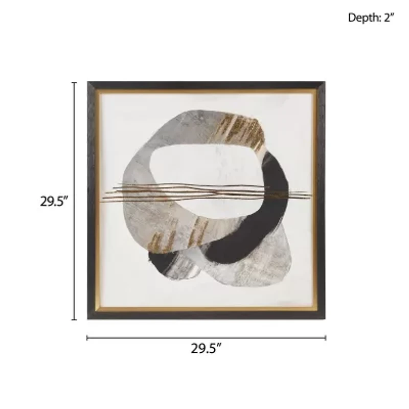 Madison Park Auric Beam Gold Foil Framed Canvas Art