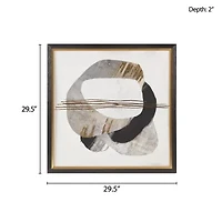 Madison Park Auric Beam Gold Foil Framed Canvas Art