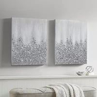 Madison Park Glimmer Heavily Embellished 2pc Set Canvas Art