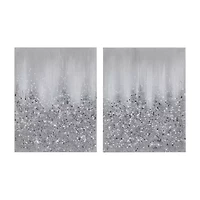 Madison Park Glimmer Heavily Embellished 2pc Set Canvas Art