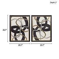 Madison Park Moving Midas Gold Foil Abstract Framed 2-pc. Canvas Art