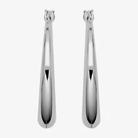 Sterling Silver Graduated Hoop Earrings