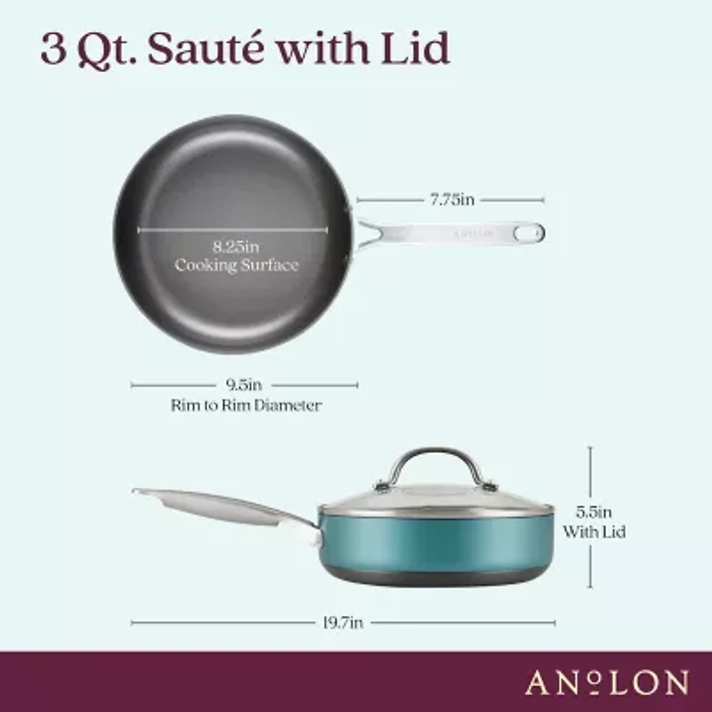 Anolon Achieve Hard Anodized 3-qt. Saute Pan with Lid