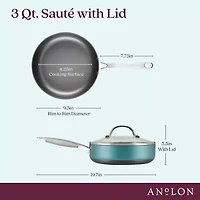 Anolon Achieve Hard Anodized 3-qt. Saute Pan with Lid