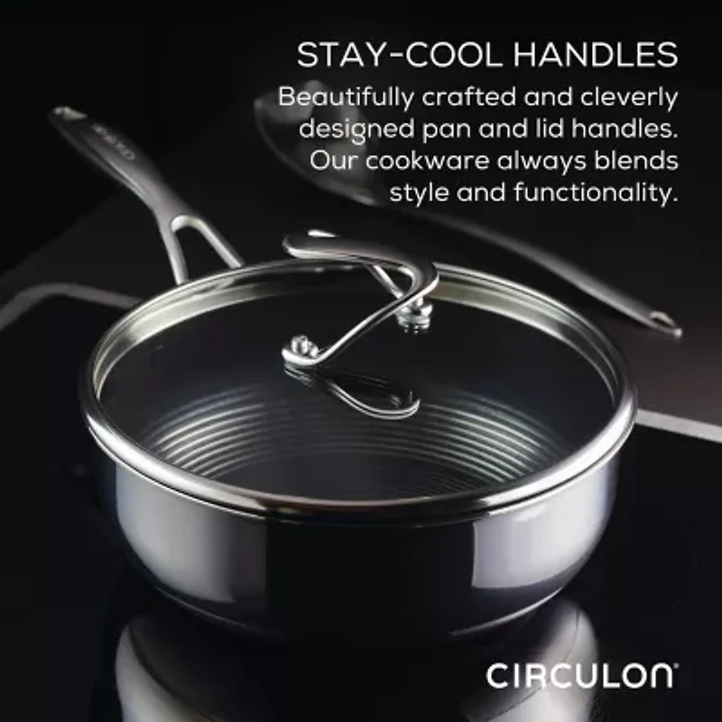Circulon Steelshield Stainless Steel 3.5-qt. Chef Pan with Lid