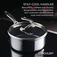 Circulon Steelshield Stainless Steel 2-qt. Sauce Pan with Lid
