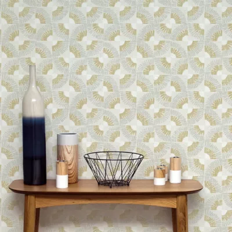 Tempaper Grasscloth Fan Peel & Stick Wallpaper