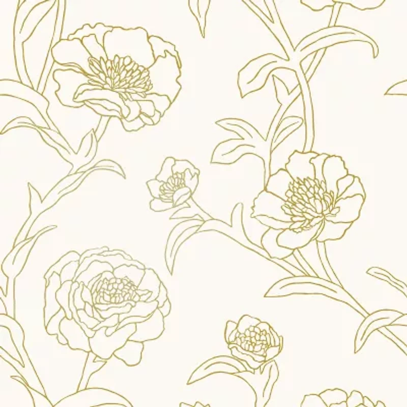 Tempaper Peonies Peel & Stick Wallpaper