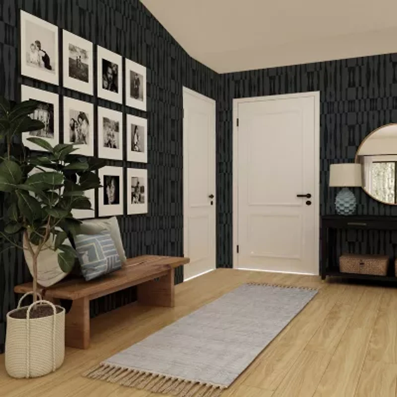 Tempaper Grass Geo Jute Peel & Stick Wallpaper