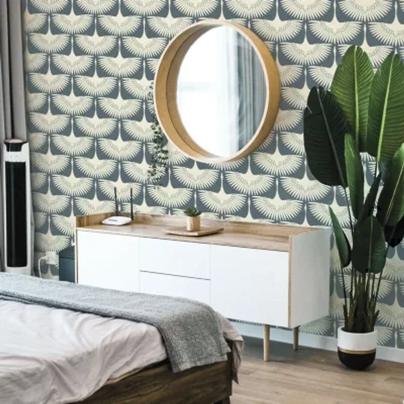 Tempaper Feather Flock Peel & Stick Wallpaper