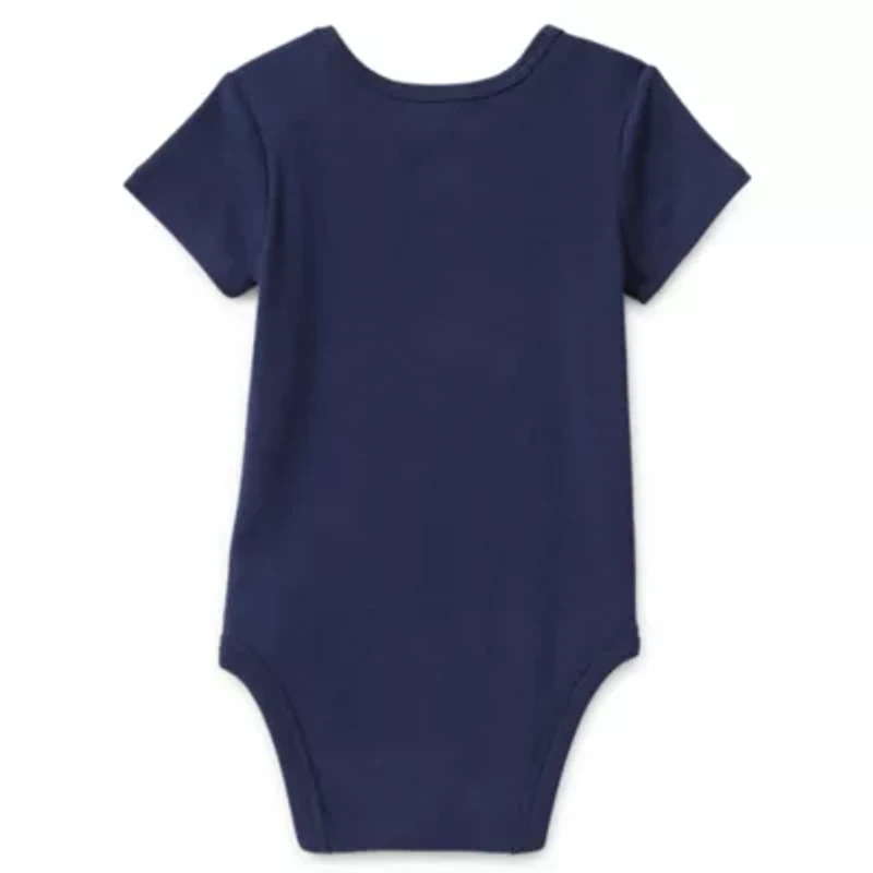 Okie Dokie Baby Boys Crew Neck Short Sleeve Rib Bodysuit