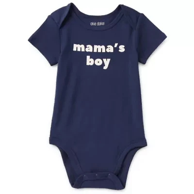 Okie Dokie Baby Boys Crew Neck Short Sleeve Rib Bodysuit