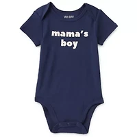 Okie Dokie Baby Boys Crew Neck Short Sleeve Rib Bodysuit