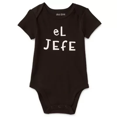 Okie Dokie Baby Boys Crew Neck Short Sleeve Rib Bodysuit