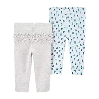 Carter's Baby Girls Straight Regular Fit Pull-On Pant