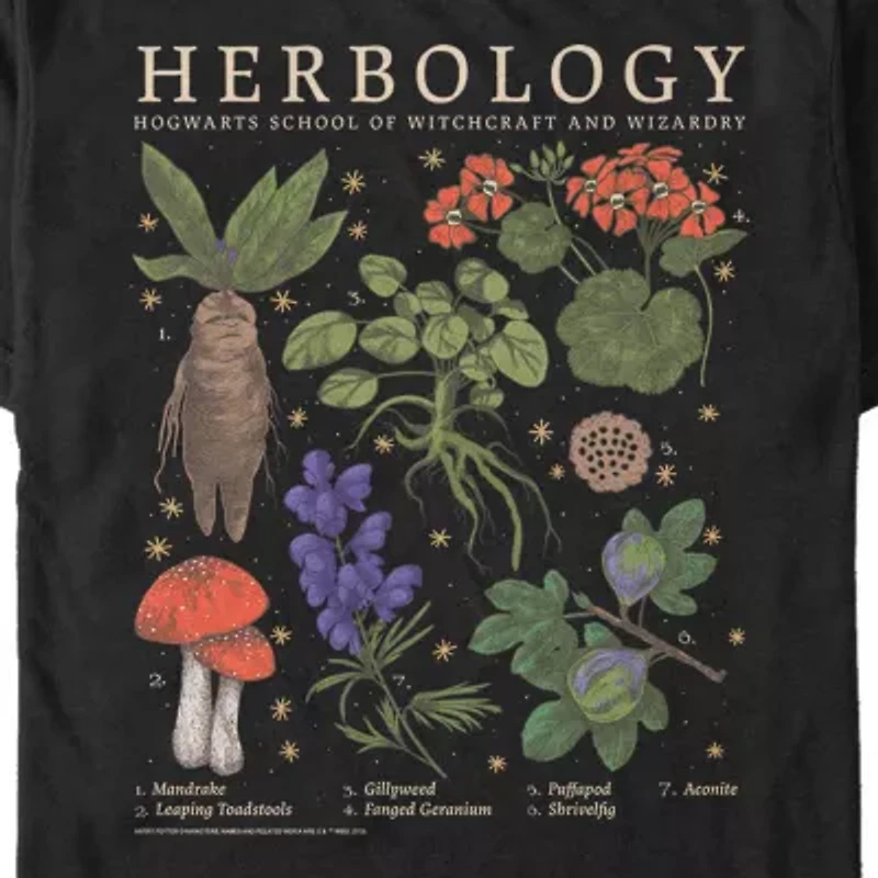 Mens Short Sleeve Herbology Graphic T-Shirt