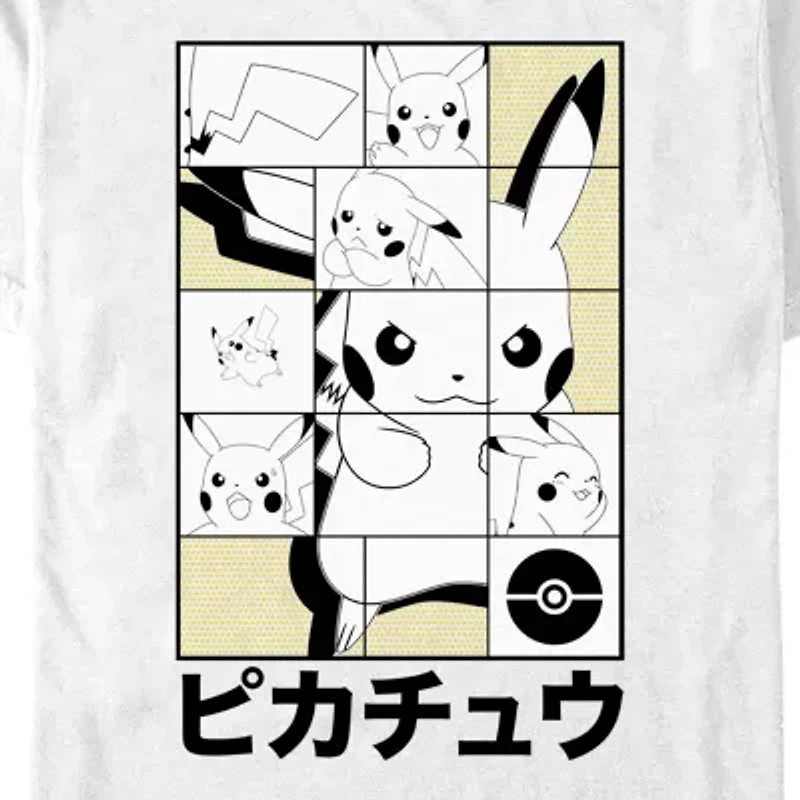 Mens Short Sleeve Pokemon Graphic T-Shirt