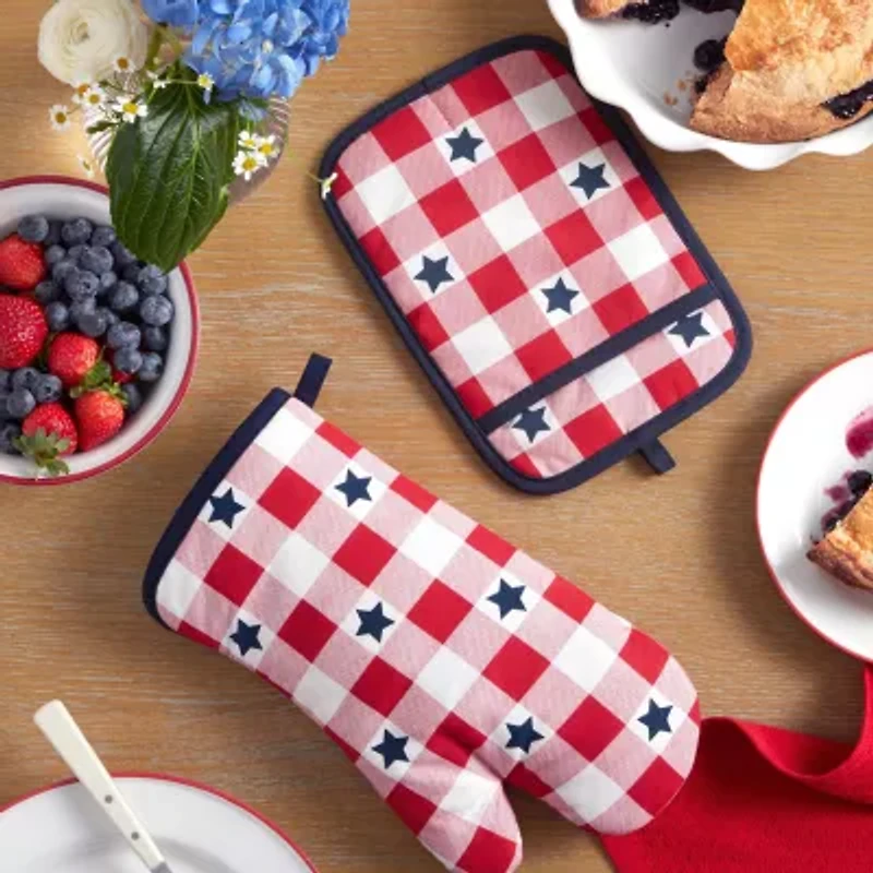 Martha Stewart Americana 2-pc. Mitt + Pot Holder Set