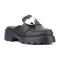 Olivia Miller Heartless Womens Moc Closed Toe Mules
