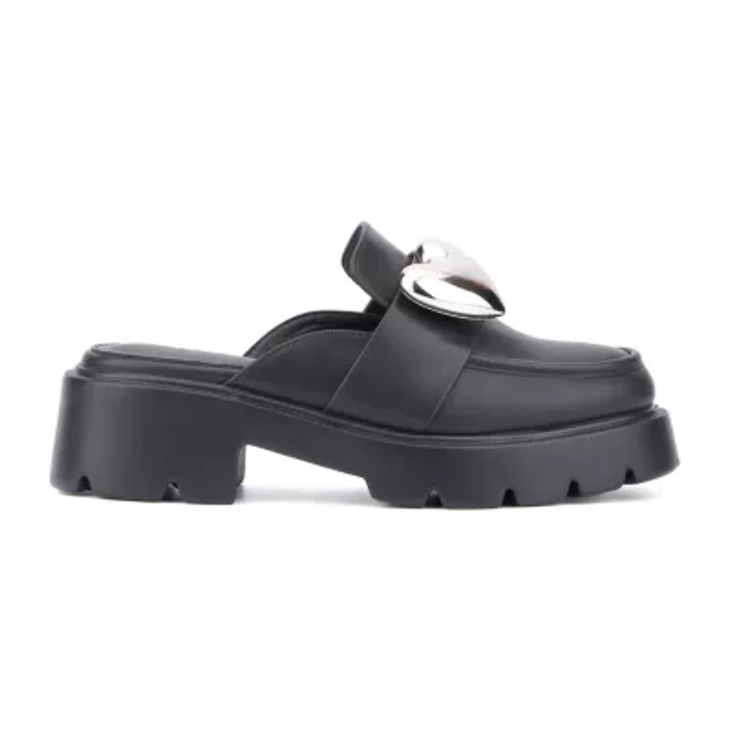 Olivia Miller Heartless Womens Moc Closed Toe Mules
