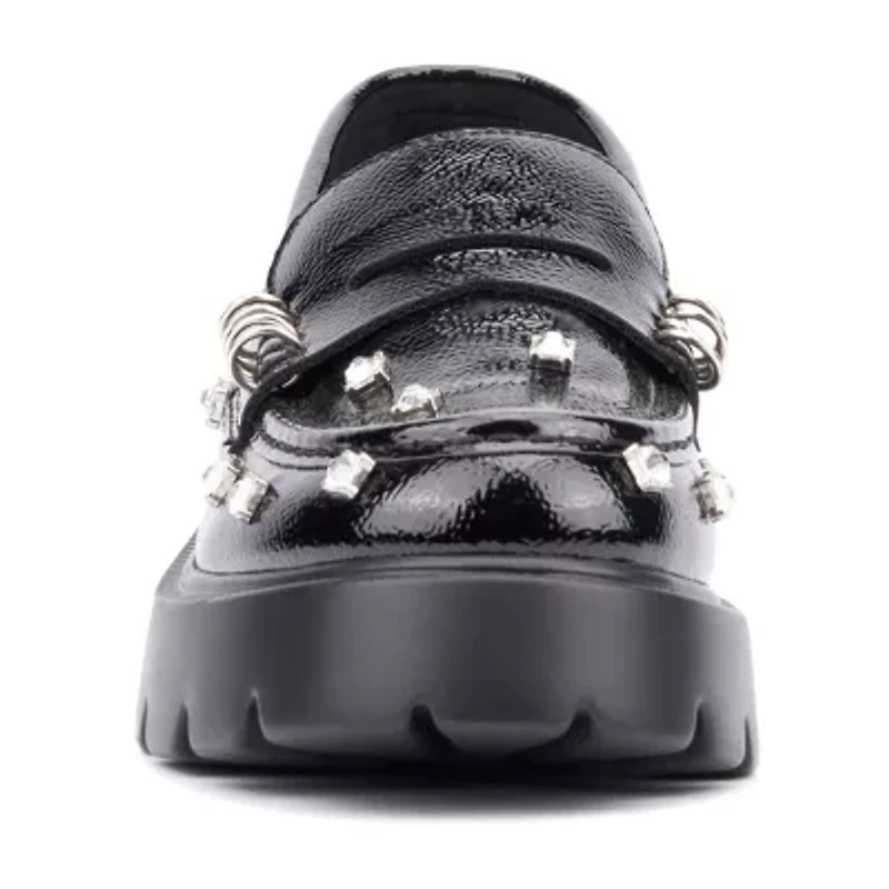 Olivia Miller Luscious Womens Moc Closed Toe Loafers