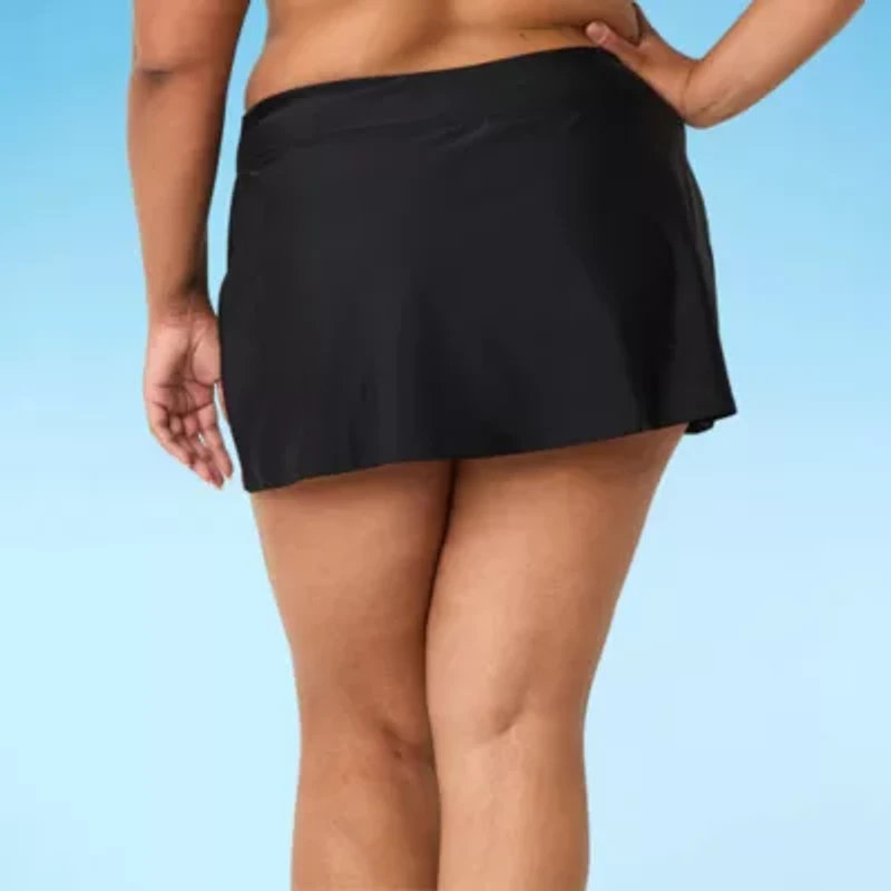 ZeroXposur Womens Comfort Waistband Plus Swim Skirt