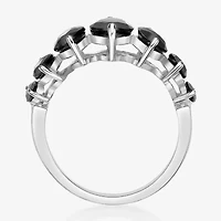 Womens Genuine Black Onyx Sterling Silver Marquise Cocktail Ring