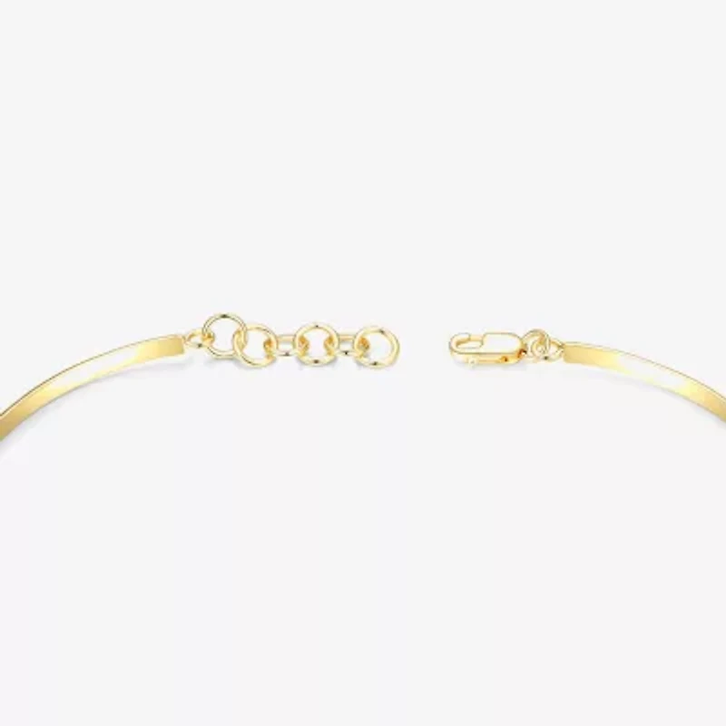 Blue & White Lab-Created Sapphire 14K Gold Over Silver Bangle Bracelet