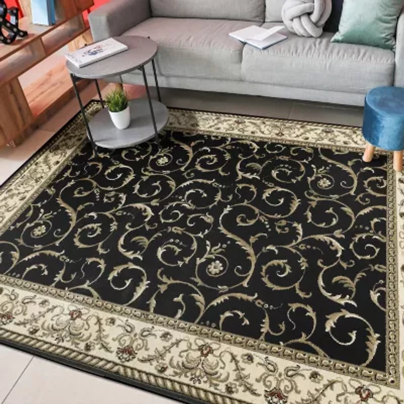 Como Scroll Traditional Oriental Indoor Rectangular Area Rug