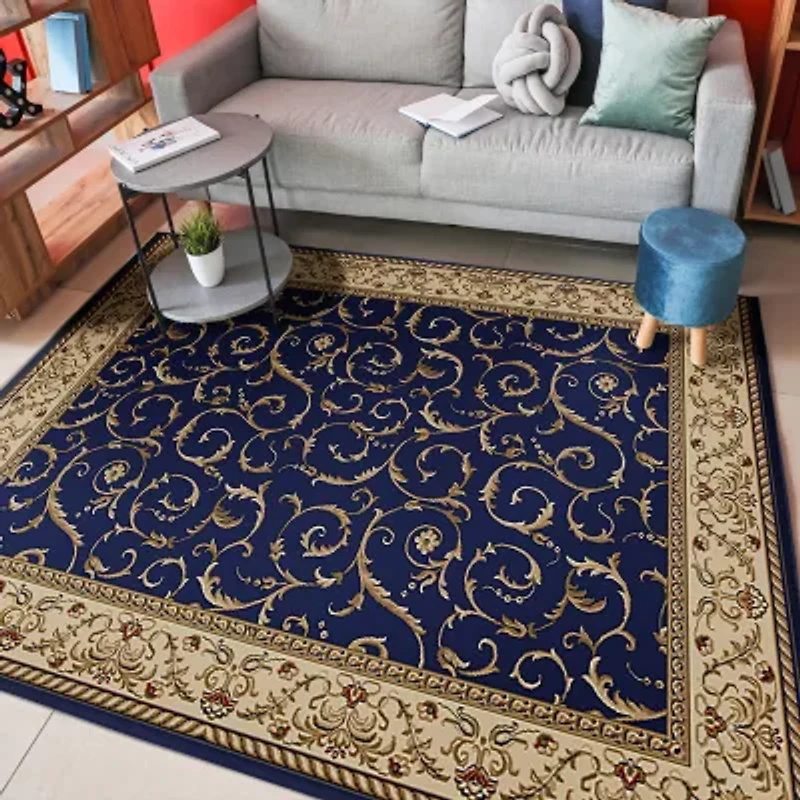 Como Scroll Traditional Oriental Indoor Rectangular Area Rug